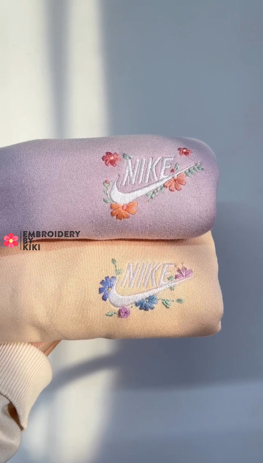 Nike with flowers